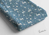 Light Blue Christmas Printed Fabric Online Market